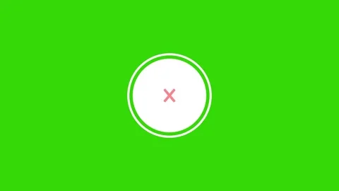 Animated Red Check Mark Icon on Green Screen  Confirmation Tick Overlay Stock Footage 332774132