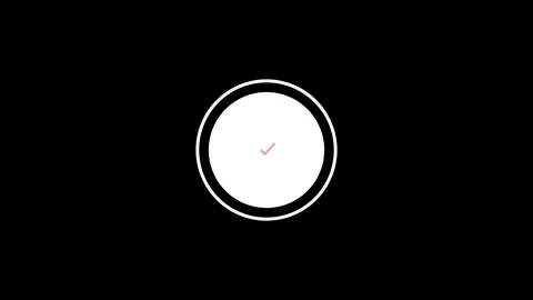 Animated Red Check Mark Icon on Black Background  Confirmation Tick Motion .. Stock Footage 332774752