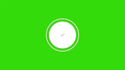 Animated Red Check Mark Icon on Green Screen  Confirmation Tick Overlay Stock Footage 332774753