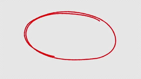 Animated red circle marker drawing effect, hand-drawn highlighter scribble,.. Stock Footage 311782041