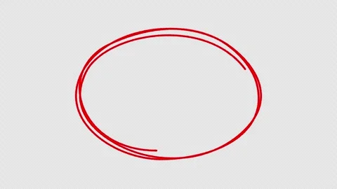 Animated red circle marker drawing effect, hand-drawn highlighter scribble,.. Stock Footage 320028031