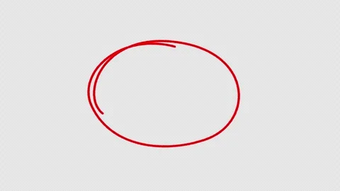 Animated red circle marker drawing effect, hand-drawn highlighter scribble,.. Stock Footage 327565818