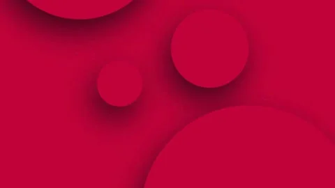 Animated red circles and shadows on abstract background Stock Footage 327478321