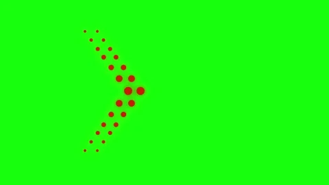 Animated red dot arrow sign direction with glow effect. Stock Footage 269169158