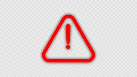 Animated red exclamation sign Stock Footage 308735923