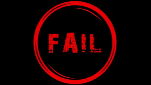 Animated red fail grunge stamp animation Stock Footage 325918715
