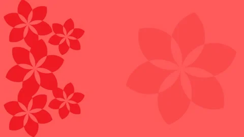 Animated red flower background rotating on the side Stock Footage 248944618