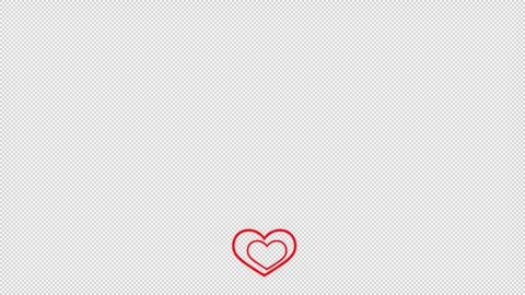 Animated red flying hearts. Stock Footage 291957469