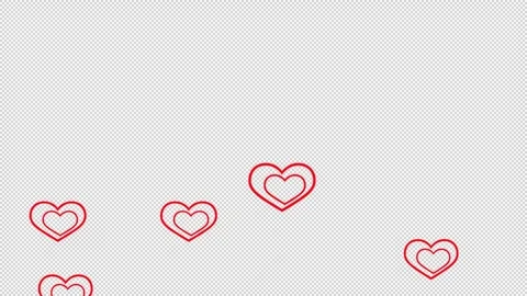 Animated red flying hearts. Stock Footage 291957482