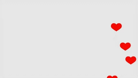 Animated red flying hearts. Stock Footage 292120618
