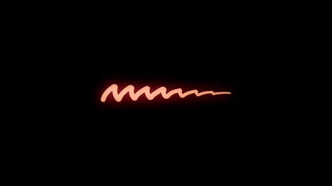 Animated Red Glowing Dense Sawtooth Horizontal Line Element Stock Footage 344572156