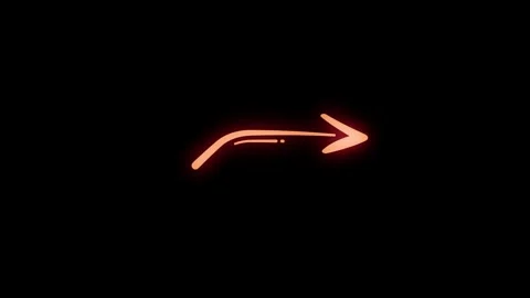 Animated Red Glowing Gentle Arc Curve Arrow Element Stock Footage 344572191