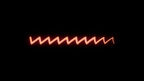 Animated Red Glowing Horizontal Sawtooth Zigzag Line Element Stock Footage 344572312