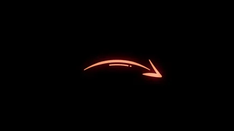 Animated Red Glowing Low Arc Downward Arrow Graphic Video stock 345944262