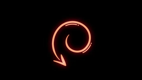 Animated Red Glowing Spiral Loop Arrow Motion Graphic Video stock 345958457