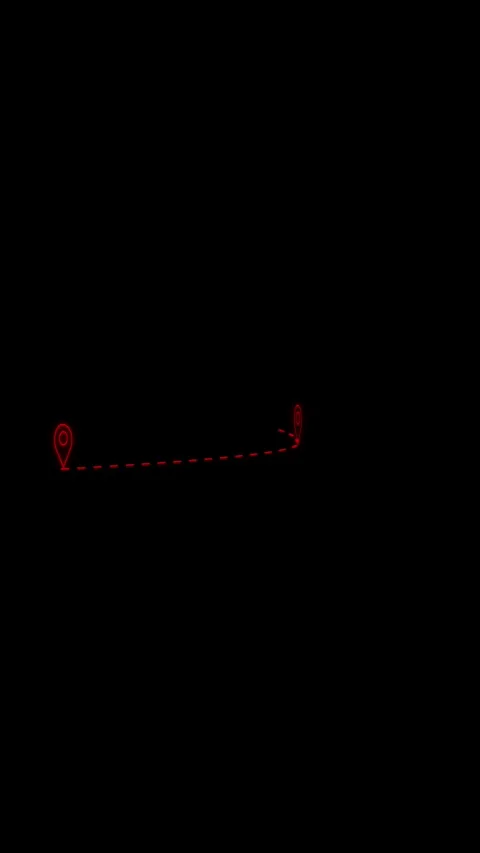 Animated red gps route vertical video navigation map points travel destinat.. Stock Footage 344285448