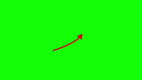 Animated Red Hand Drawn Arrow Loop Animation on Green Screen for Direction Stock Footage 330853345
