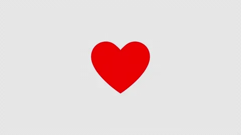 Animated red heart icon beating Stock Footage 330427406