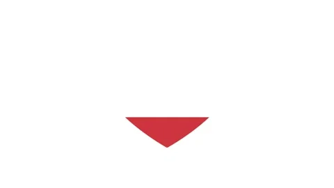 Animated Red heart on white background Video stock 142317198