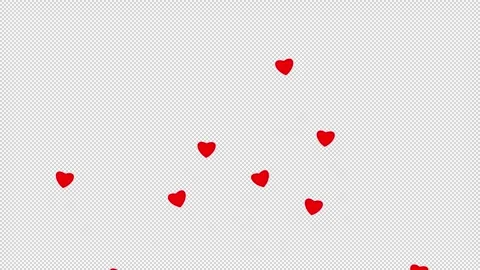 Animated red hearts. Stock Footage 261534320