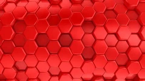 Animated Red Honeycombs Stock Footage 66549294