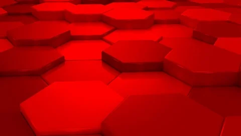 Animated Red Honeycombs Stock Footage 72689661