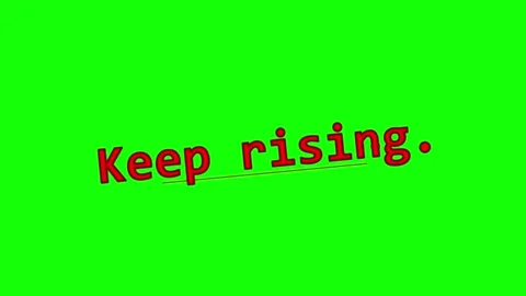 Animated red keep text with underline on bright green screen background for Stock-Footage 347340874