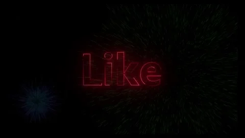 Animated red neon like button with explosive background effect Stock Footage 318098980