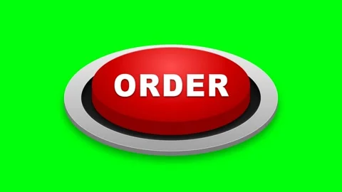Animated Red Order Button Press on Green Screen for Ecommerce Stock Footage 336619445