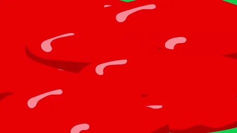 Animated red paint splash on green screen background ideal for art design Stock Footage 309101938