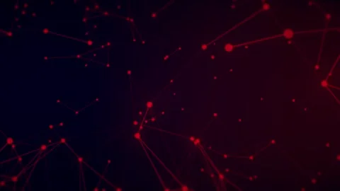 Animated red plexus Stock Footage 285061262