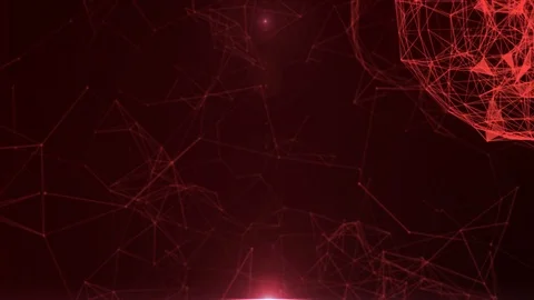Animated Red Plexus Futuristic Background Video Stock Footage 126740449