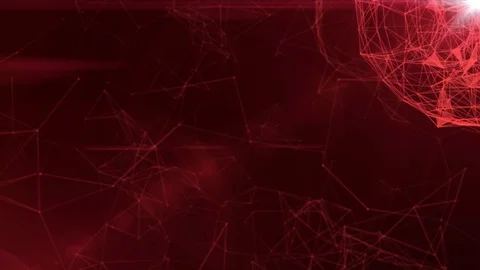 Animated Red Plexus Futuristic Background Video Stock Footage 126740480