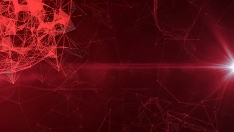 Animated Red Plexus Futuristic Background Video Stock Footage 126740612
