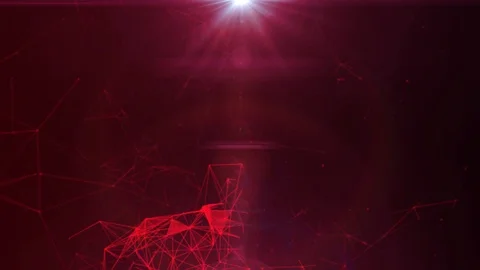 Animated Red Plexus Futuristic Background Video Stock Footage 126740837