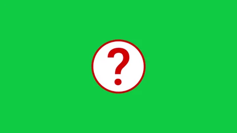 Animated Red Question Mark Icon in White Circle Animation on Green Screen B.. Stock Footage 330115501