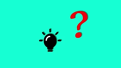Animated Red Question Mark Light Bulb Creative Solutions Animation Stock Footage 325358649