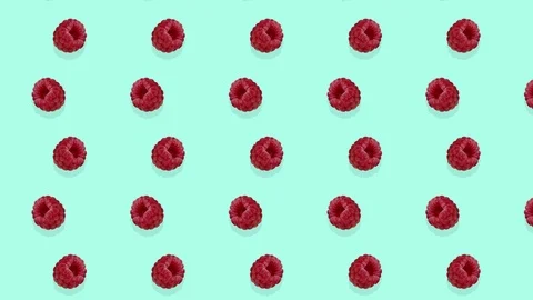 Animated red raspberries Stockbeeldmateriaal 126590513