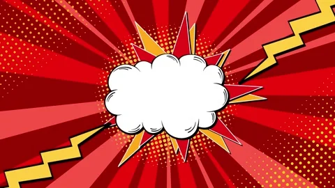 Animated Red Ray Comic Background for Dynamic Speech Bubble Stock Footage 241880532