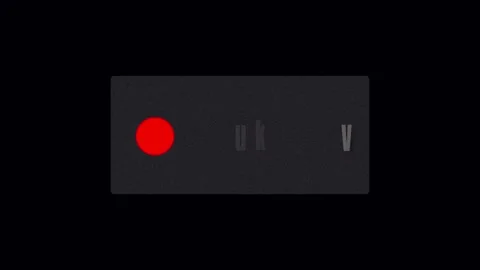 Animated red recording button. Abstract glitch overlay dark background tech.. Stock Footage 321445158