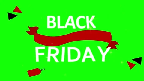 Animated red ribbon banner floating on a green screen background for digital Stock Footage 338424418