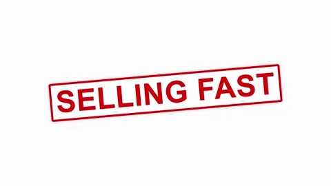 Animated red selling fast stamp moving across white background Stock Footage 337536689