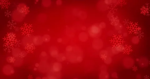 Animated Red Snowflakes Background Stock Footage 277199048