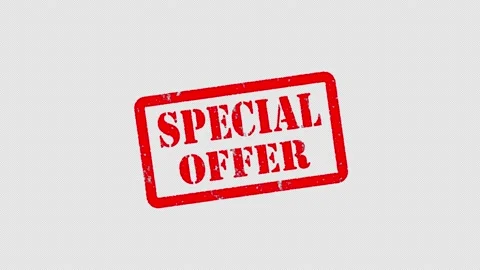 Animated Red Special Offer Stamp. Alpha Channel Included Stock Footage 219610766