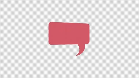 Animated red speech bubble element Video stock 229302324