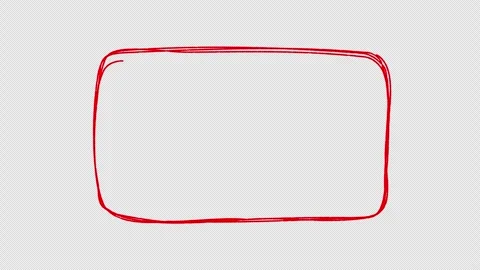 Animated red square marker drawing effect, hand-drawn highlighter scribble,.. Stock Footage 317413231