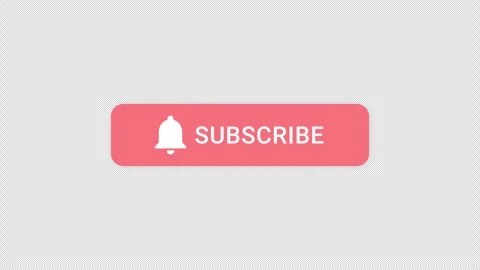 Animated Red Subscribe Button with Bell Icon and Alpha Channel Видео 347216847