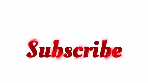 Animated red text of the word subscribe appearing gradually on white backgroud Видео 320332361