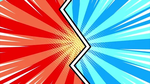 Animated red versus blue comic book style background. Stock-Footage 315773241