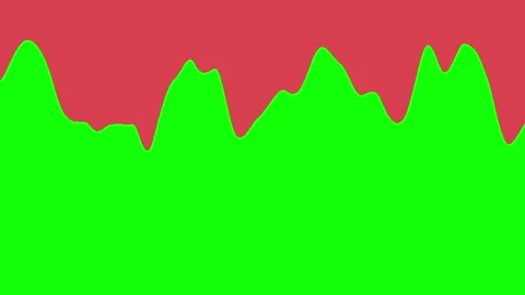 Animated red wave on a green background. Stock Footage 91637025
